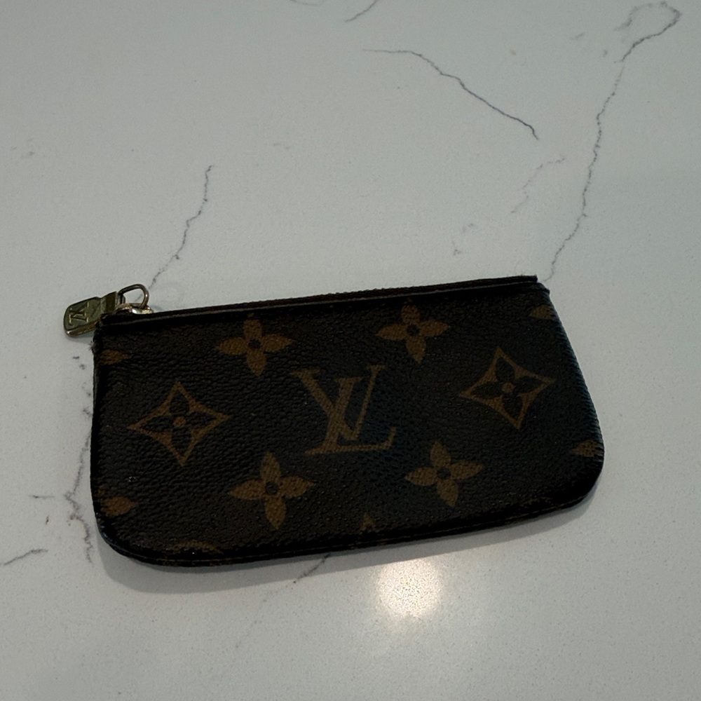Louis Vuitton Brown and Tan Monogram Pouch